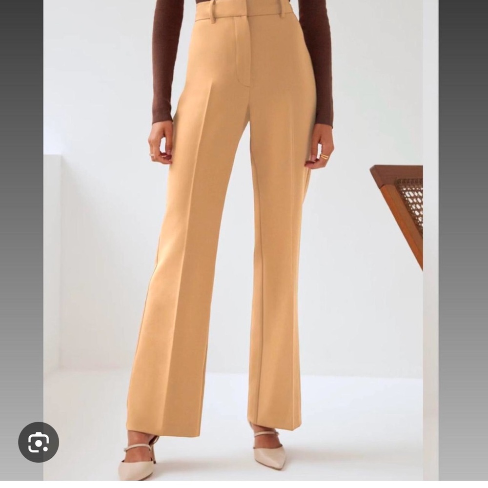 Aritzia Camel Boot-Cut Trousers